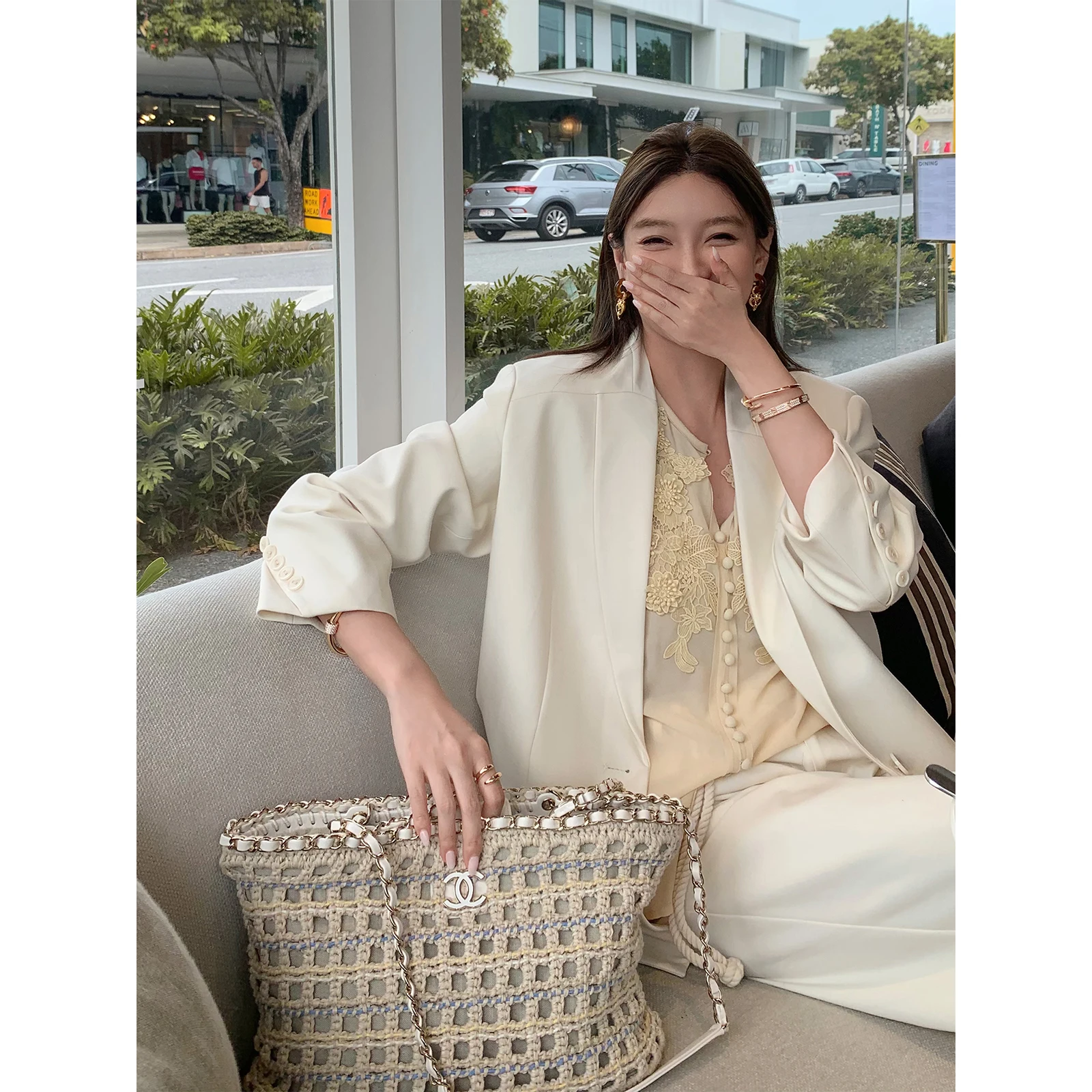 Busin Commute Women's Loose Suit Jaet And Pants Ensemble Design Sensation Casual Straight Leg Polyester Fiber Long Sve
Busin Commute Women's Loose Suit Jaet And Pants Ensemble Design Sensation Casual Straight Leg Polyester Fiber Long Sve