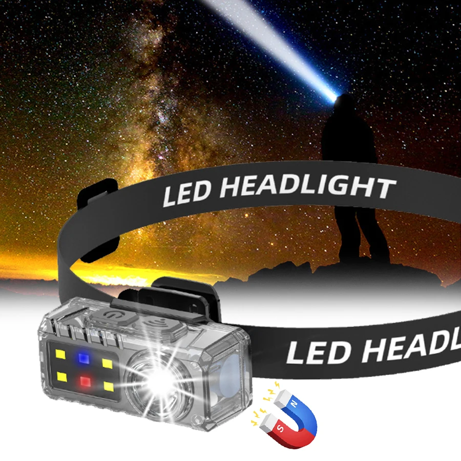 LED Headlamp Super Bright Camping Fishing Lantern USB Rechargeable Headlight with Magnet Warning Lamp Cap Clip Lights
LED Headlamp Super Bright Camping Fishing Lantern USB Rechargeable Headlight with Magnet Warning Lamp Cap Clip Lights
