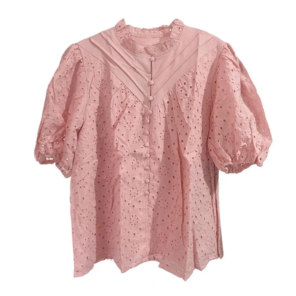 Crochet Detail Women Shirt Women Shirt Stylish Women's V-neck Crochet Blouse for Outdoor Leisure Wear Puff Sleeves Hollow Out
Crochet Detail Women Shirt Women Shirt Stylish Women's V-neck Crochet Blouse for Outdoor Leisure Wear Puff Sleeves Hollow Out