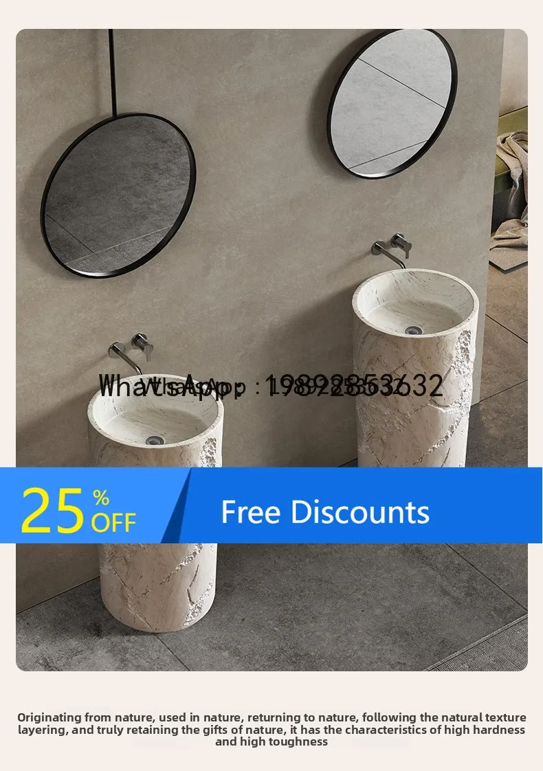 Wabi-Sabi Wind Cave Stone Integrated Pedestal Basin Balcony Art Wash Basin
Wabi-Sabi Wind Cave Stone Integrated Pedestal Basin Balcony Art Wash Basin