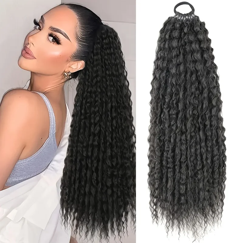 20 Inch Synthetic Curly Ponytail With Elastic Band Synthetic Ponytail Extension Wrap Around Heat Resistant Pony Tail for Women
20 Inch Synthetic Curly Ponytail With Elastic Band Synthetic Ponytail Extension Wrap Around Heat Resistant Pony Tail for Women