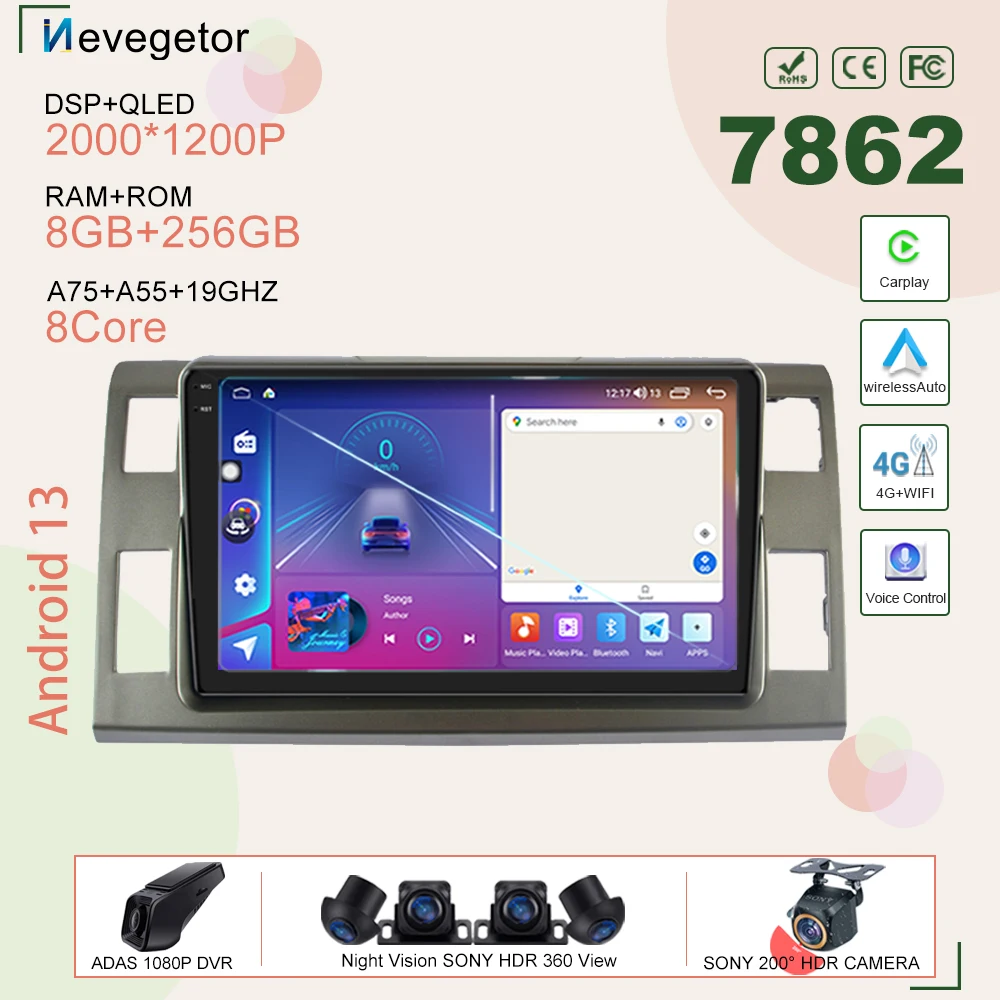 Car Android 13 For Toyota Previa 3 III XR50 Estima 2006-2019 Auto Radio Stereo Head Unit Multimedia Player GPS Navigation Screen
Car Android 13 For Toyota Previa 3 III XR50 Estima 2006-2019 Auto Radio Stereo Head Unit Multimedia Player GPS Navigation Screen