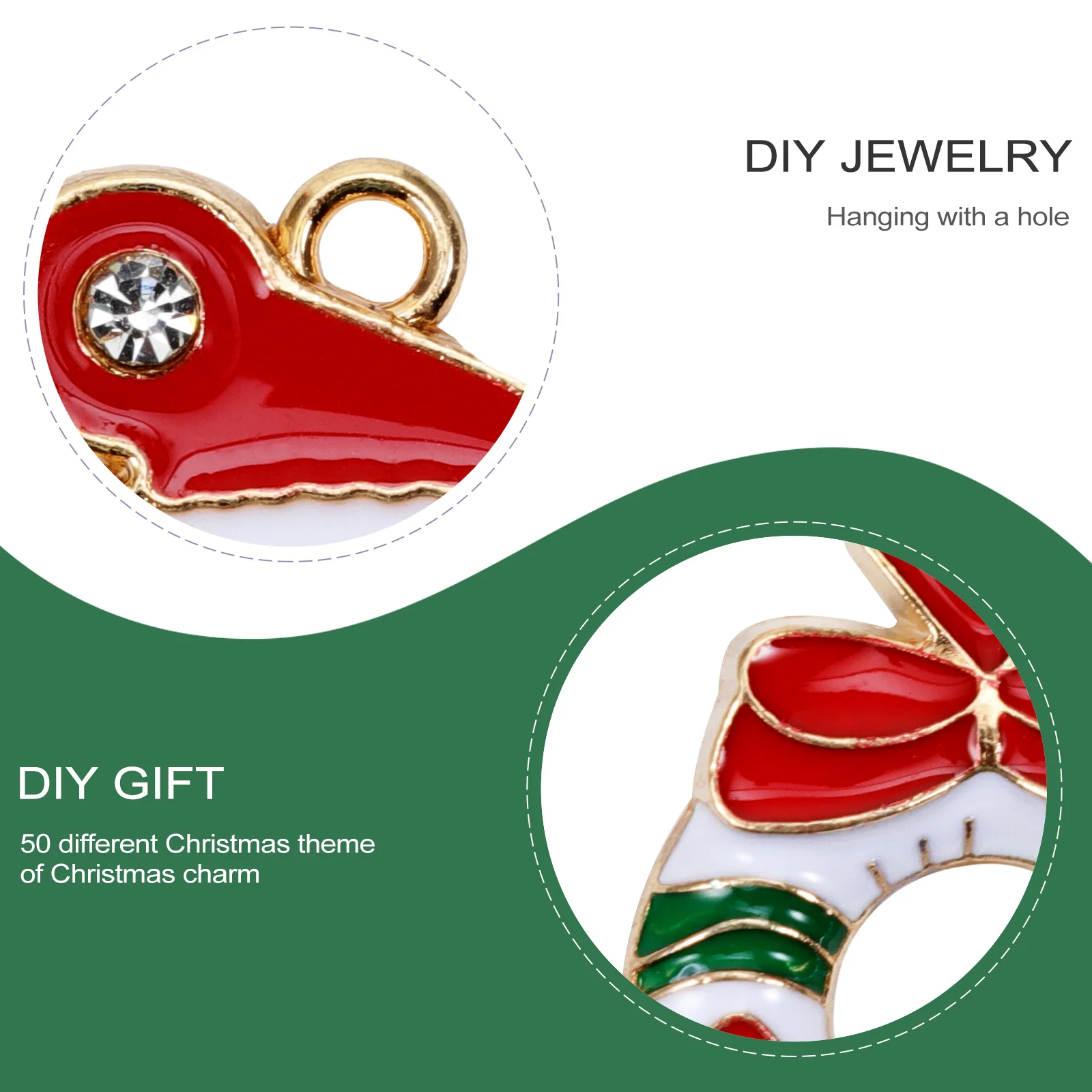 50 Pcs Alloy Pendant DIY Christmas Decoration Bulk Charms Jewelry Accessories Earrings
50 Pcs Alloy Pendant DIY Christmas Decoration Bulk Charms Jewelry Accessories Earrings
