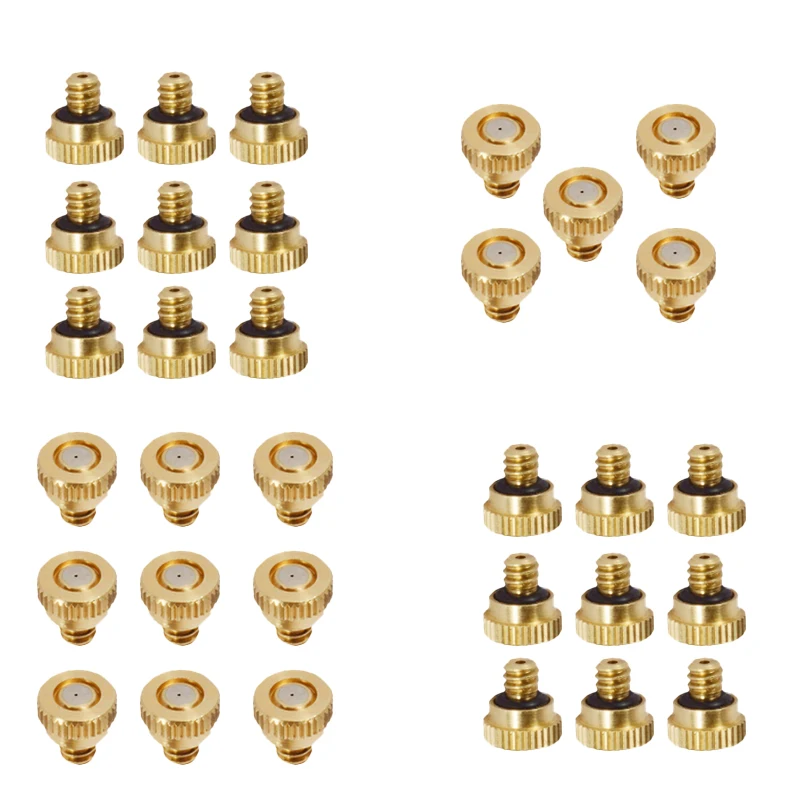 32 Pack Brass Misting Nozzles For Outdoor Cooling System 0.012'' Orifice (0.3 MM) 10/24 UNC
32 Pack Brass Misting Nozzles For Outdoor Cooling System 0.012'' Orifice (0.3 MM) 10/24 UNC