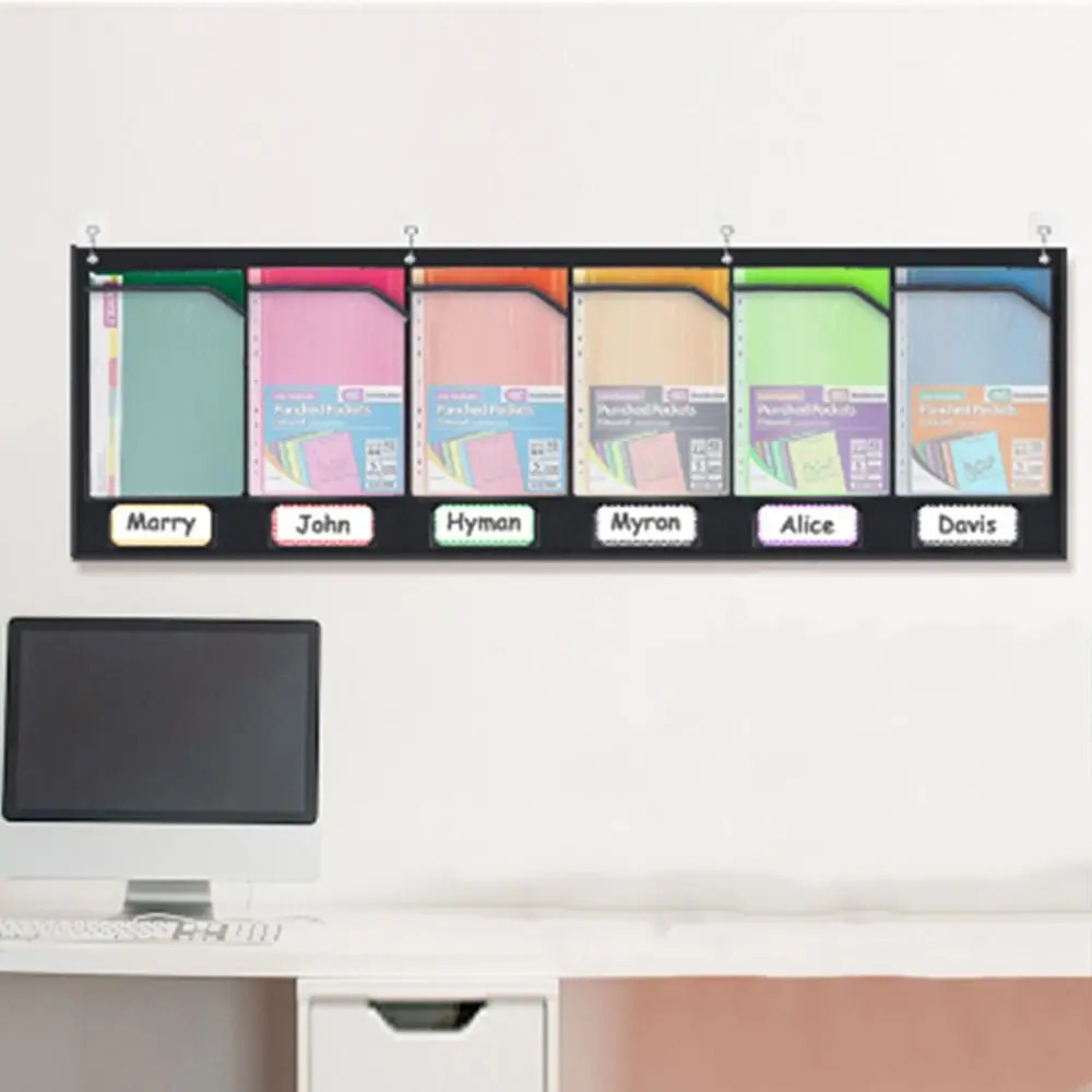 Sturdy Horizontal Storage Pocket Chart Wall Mounted with 6 Clear Pockets Homework Storage Pocket Chart Reusable Durable
Sturdy Horizontal Storage Pocket Chart Wall Mounted with 6 Clear Pockets Homework Storage Pocket Chart Reusable Durable