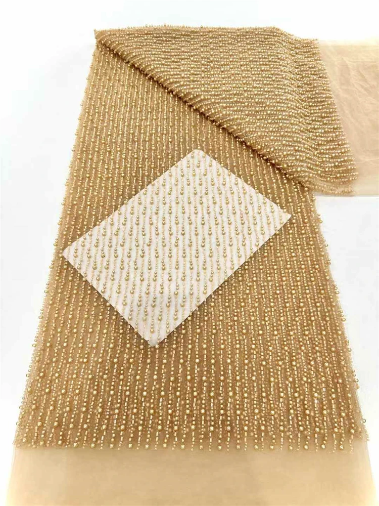 2025 New African French Nigerian High End Lace Fabric With Beads Pearl Mesh for Embroidery Wedding Party Bride Sewing Dress
2025 New African French Nigerian High End Lace Fabric With Beads Pearl Mesh for Embroidery Wedding Party Bride Sewing Dress