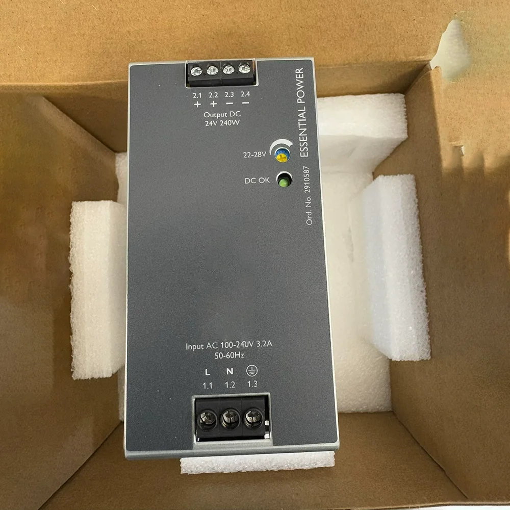 2910587 Power Supply ESSENTIAL-PS1AC/24DC/240W/EE
2910587 Power Supply ESSENTIAL-PS1AC/24DC/240W/EE