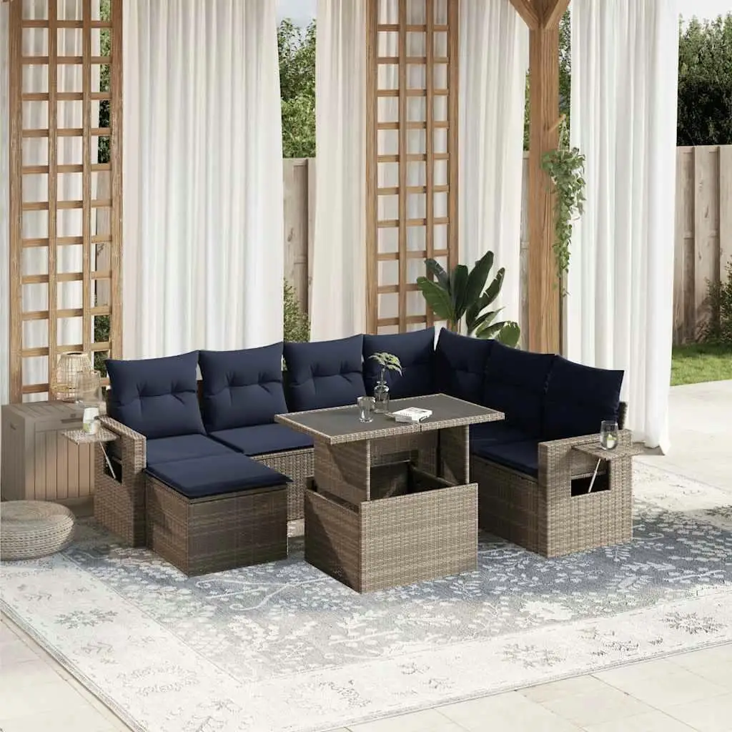 8 Piece Gray Patio Sofa Set with Cushions Outdoor Poly Rattan Furniture Garden Seating
8 Piece Gray Patio Sofa Set with Cushions Outdoor Poly Rattan Furniture Garden Seating