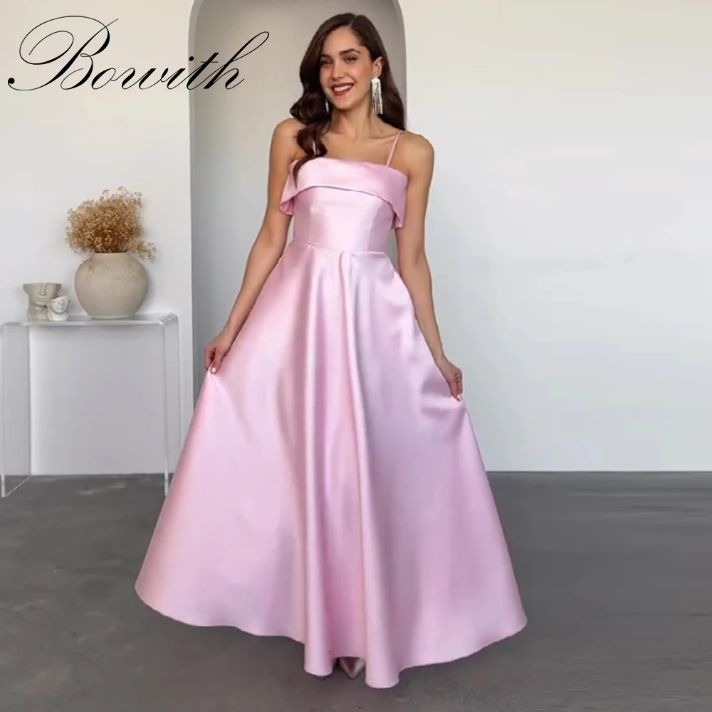 Bowith Spaghetti Straps Bridesmaid Dresses Satin A-line Sleeves Wedding Guest Dresses Women Summer Outfit Simple Evening Dresses
Bowith Spaghetti Straps Bridesmaid Dresses Satin A-line Sleeves Wedding Guest Dresses Women Summer Outfit Simple Evening Dresses