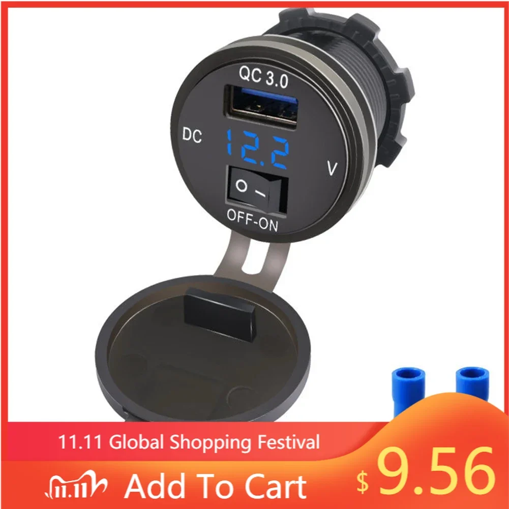 Modern For Car Motorcycle USB Charger Outlet with On/Off Switch Voltmeter Display for Accurate Voltage Reading
Modern For Car Motorcycle USB Charger Outlet with On/Off Switch Voltmeter Display for Accurate Voltage Reading