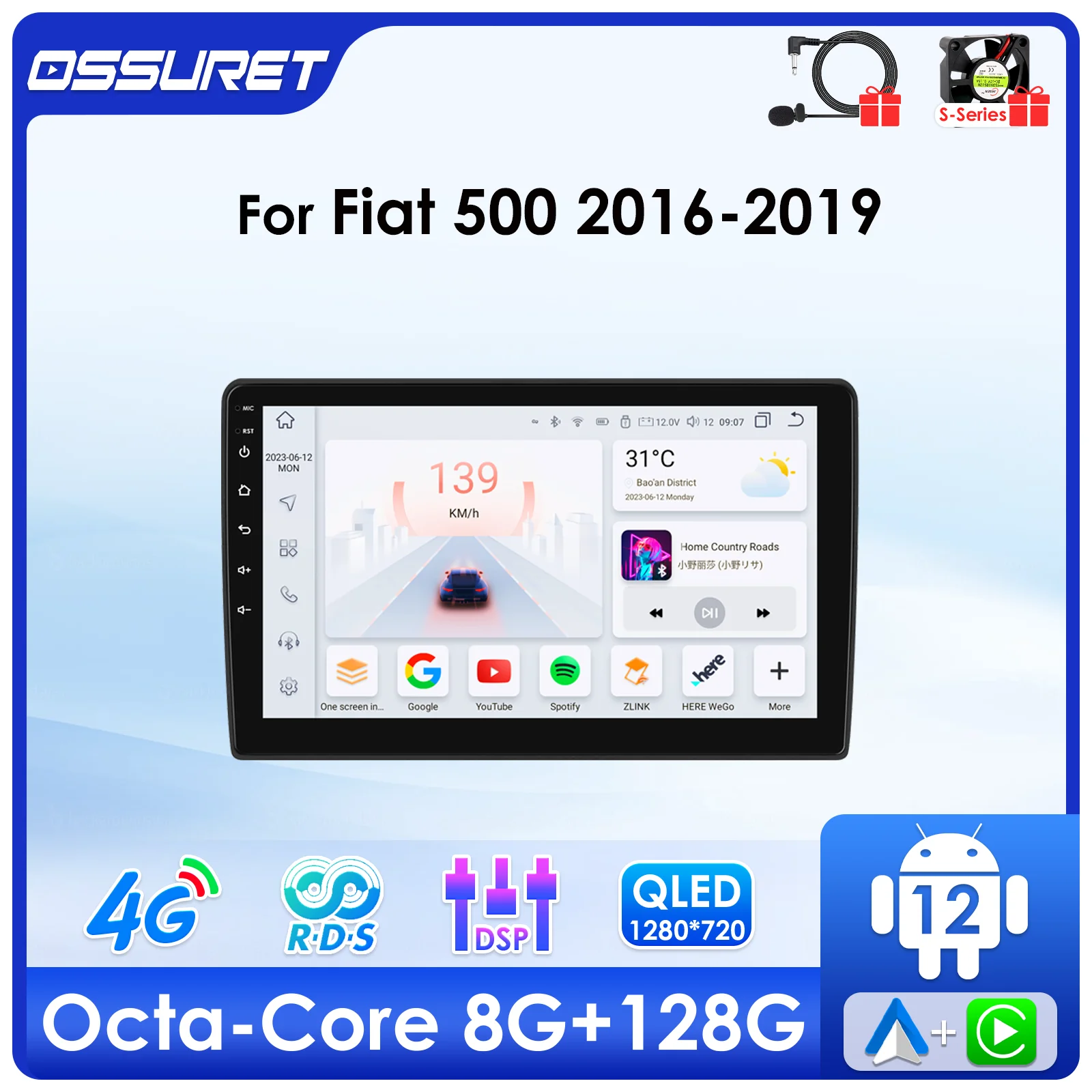 2din Android Autoradio DSP Carplay for Fiat 500 2016-2019 multimedia player Car intelligent systems radio Auto Stereo GPS Screen
2din Android Autoradio DSP Carplay for Fiat 500 2016-2019 multimedia player Car intelligent systems radio Auto Stereo GPS Screen