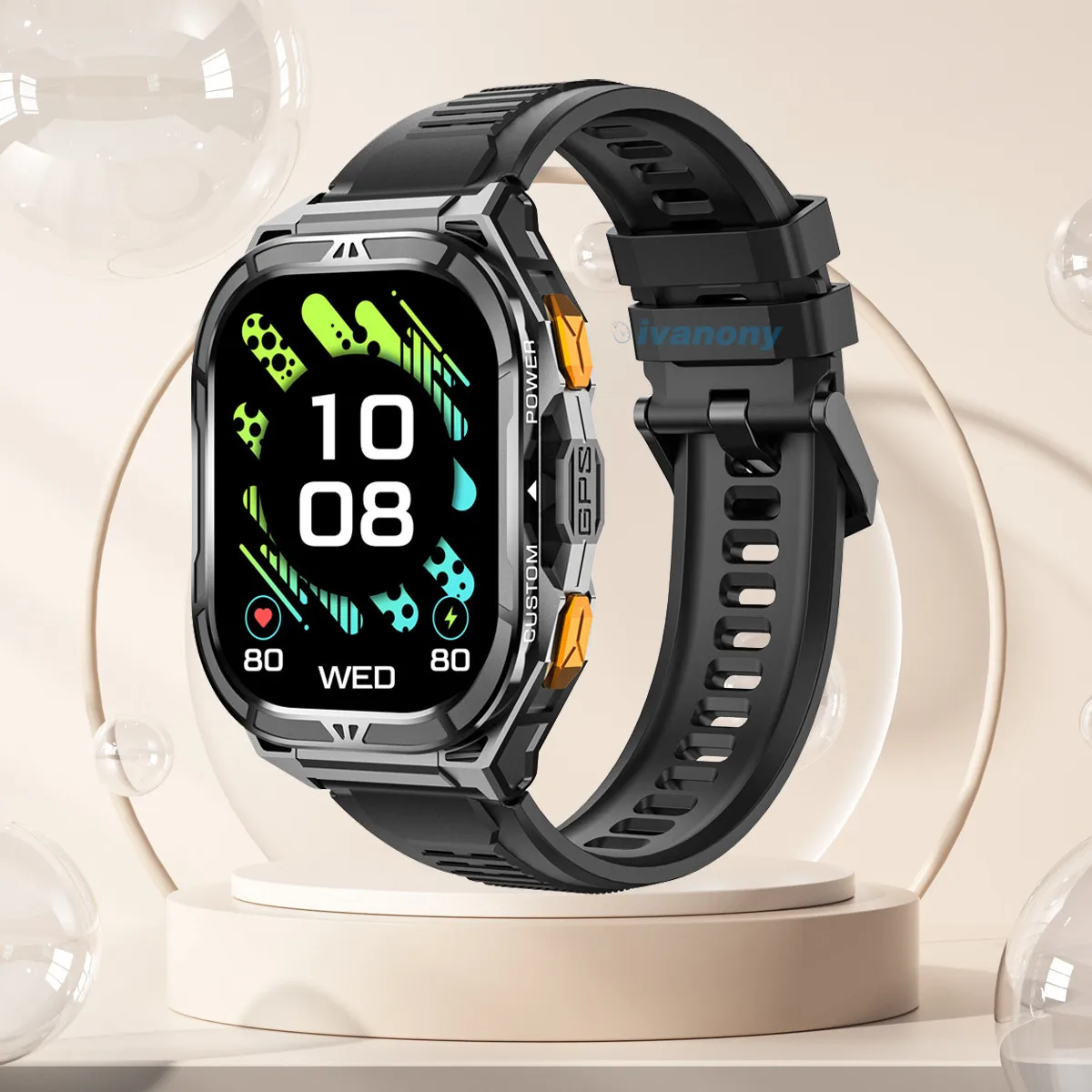 Smart Watch Men Dual-Band GPS 1.96inch Amoled Screen 5ATM Waterproof Compass Altitude Barometer Bluetooth Call for Android IOS
Smart Watch Men Dual-Band GPS 1.96inch Amoled Screen 5ATM Waterproof Compass Altitude Barometer Bluetooth Call for Android IOS