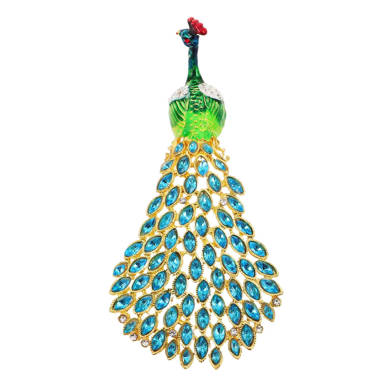 Peacock Enamel Jewelry Box with Crystal Rhinestones Mini Jewelry Organizer Compact Ring Holder Necklace Storage Box Animal
Peacock Enamel Jewelry Box with Crystal Rhinestones Mini Jewelry Organizer Compact Ring Holder Necklace Storage Box Animal