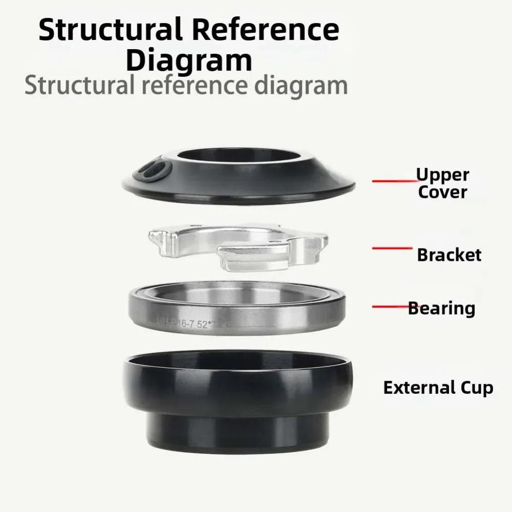 Bicycle Headset Bowl Set 4441 846 9 with External Bowl and Thread Cover for Road Bikes with Internal Diameter Frames
Bicycle Headset Bowl Set 4441 846 9 with External Bowl and Thread Cover for Road Bikes with Internal Diameter Frames