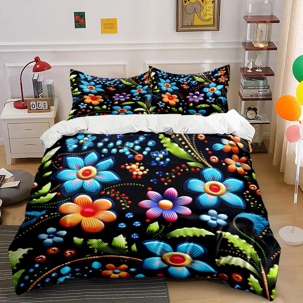 Elegant Vibrant Floral Patterns Print Bedding Set 1 Duvet Cover 2 Pillowcases for Adult and Children Luxury Gift Full Size
Elegant Vibrant Floral Patterns Print Bedding Set 1 Duvet Cover 2 Pillowcases for Adult and Children Luxury Gift Full Size