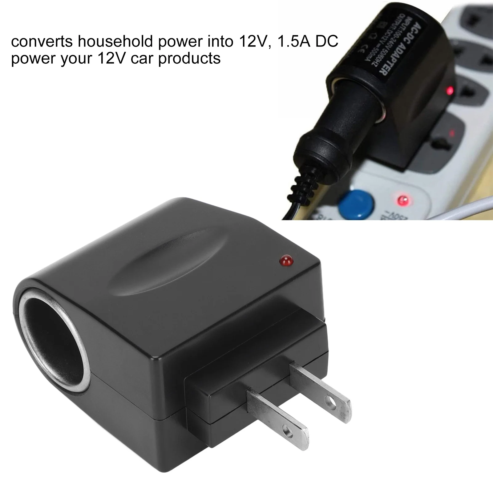 DC to 12V 1.5A Car Cigarette Lighter Adapter Multifunctional AC to DC Car Charger Adapter Power Converter Car Power Converter
DC to 12V 1.5A Car Cigarette Lighter Adapter Multifunctional AC to DC Car Charger Adapter Power Converter Car Power Converter