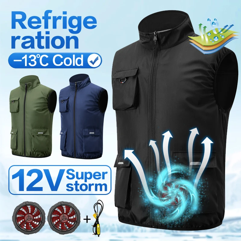 Summer air conditioning protective clothing with fan for cooling and refrigeration, sleeveless outdoor sports sun protection hoo
Summer air conditioning protective clothing with fan for cooling and refrigeration, sleeveless outdoor sports sun protection hoo