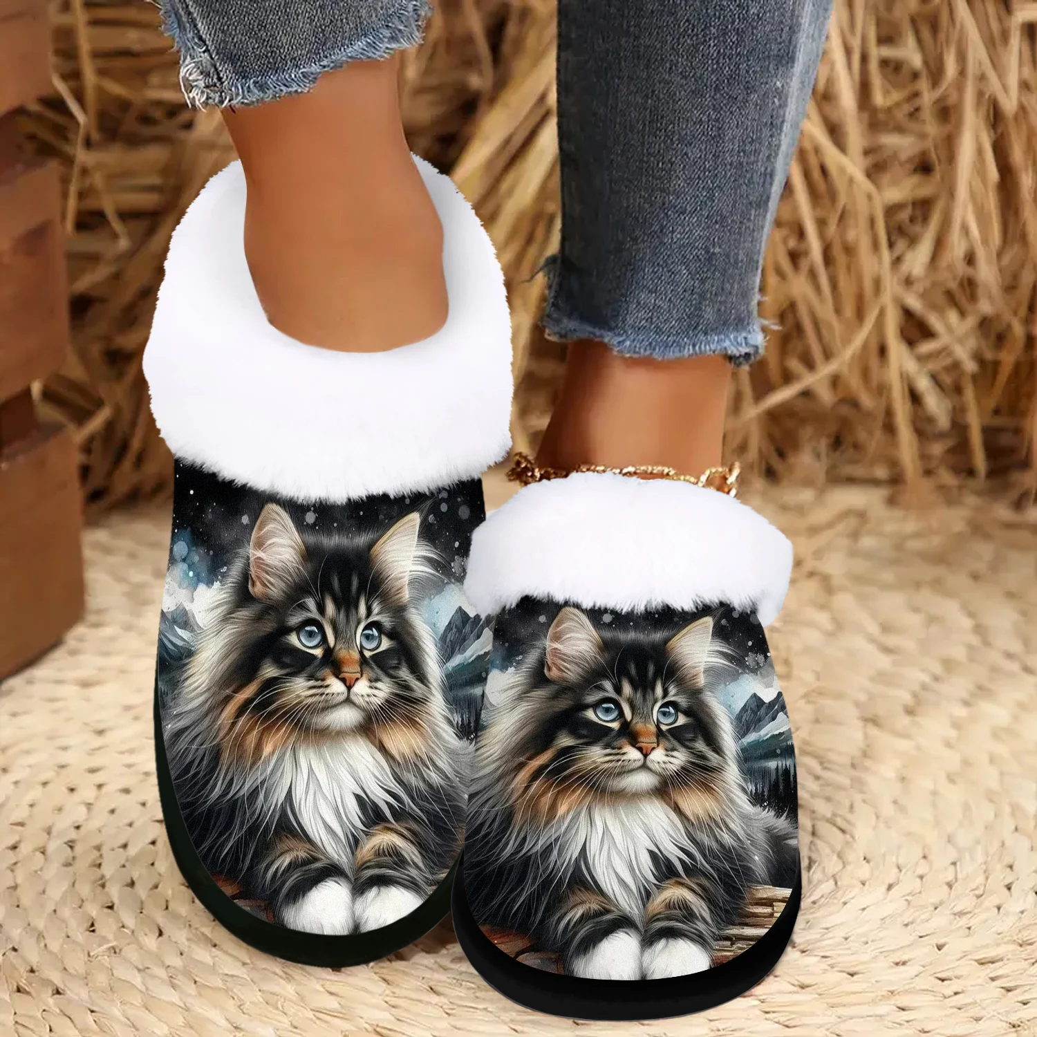 Women'S Soft Slip-On Slippers with Whimsical Cat Design - Non-Slip, Quiet, All-Season Comfort Shoes, Casual Wear for Home
Women'S Soft Slip-On Slippers with Whimsical Cat Design - Non-Slip, Quiet, All-Season Comfort Shoes, Casual Wear for Home