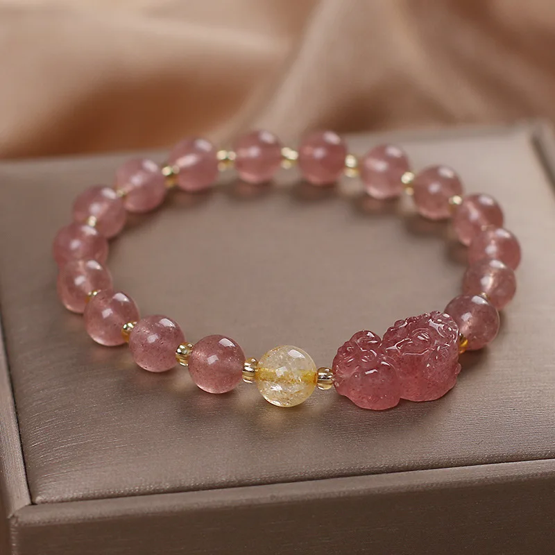 Strawberry Crystal Pixiu Bracelet for Women Delicate Crystal Beaded Bracelet Ideal for Best Friends Gifts
Strawberry Crystal Pixiu Bracelet for Women Delicate Crystal Beaded Bracelet Ideal for Best Friends Gifts