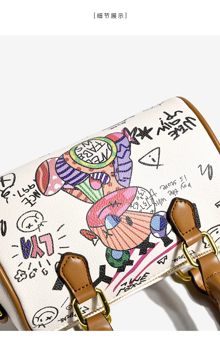 Cute Graffiti Teddy Bear Shoulder Bag Cylindrical Small Bag 2026 New Fashionable and Versatile Popular Girl Crossbody Bag
Cute Graffiti Teddy Bear Shoulder Bag Cylindrical Small Bag 2026 New Fashionable and Versatile Popular Girl Crossbody Bag