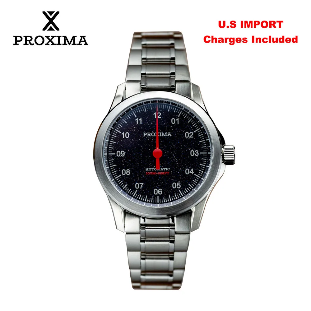 Proxima PX1745 Men's Watches Luxury 9015 Automatic One Hand Watch Stainless Steel Sapphire Crystal Glass 100M Waterproof
Proxima PX1745 Men's Watches Luxury 9015 Automatic One Hand Watch Stainless Steel Sapphire Crystal Glass 100M Waterproof