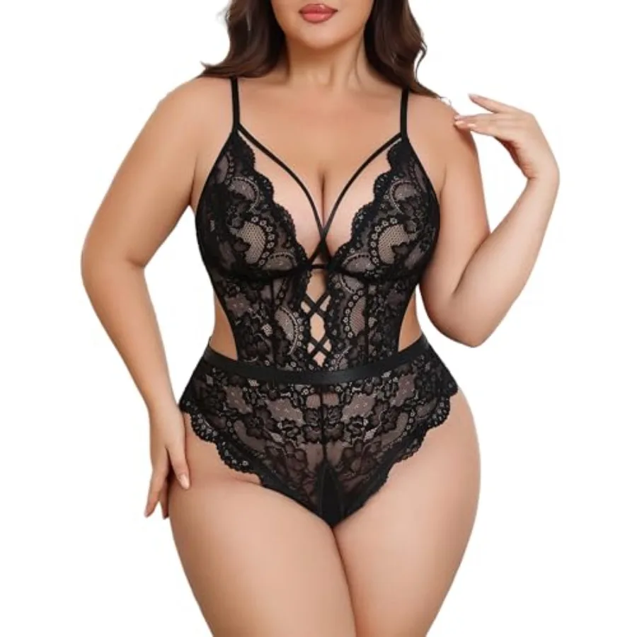 Avidlove Plus Size Lingerie for Women Sexy Deep V Lace Teddy Cut Out Lingerie Bodysuit 14-24 Plus
Avidlove Plus Size Lingerie for Women Sexy Deep V Lace Teddy Cut Out Lingerie Bodysuit 14-24 Plus