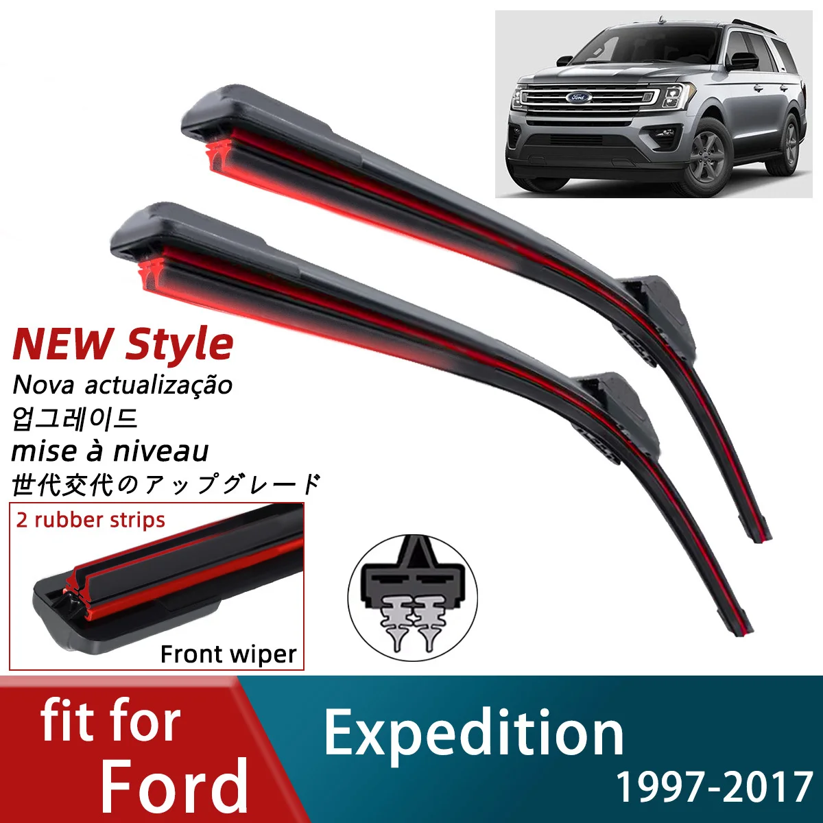 Double Rubber Car Wipers for Ford Expedition Front Wiper Blades Brushe Cutter Automobiles Parts Accessorie Windscreen Wipers
Double Rubber Car Wipers for Ford Expedition Front Wiper Blades Brushe Cutter Automobiles Parts Accessorie Windscreen Wipers