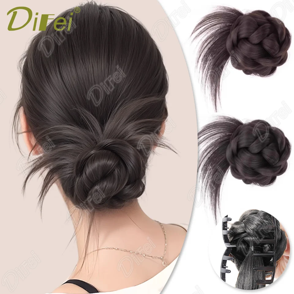 DIFEI Bun Synthetic Wig Women's Natural Fluffy Doughnut Bun Shuttlecock-shaped Bun Grip Style Wig Is Suitable For Daily Wear
DIFEI Bun Synthetic Wig Women's Natural Fluffy Doughnut Bun Shuttlecock-shaped Bun Grip Style Wig Is Suitable For Daily Wear
