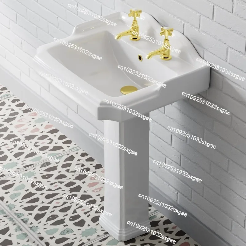 UPC British retro ceramic column basin single hole floor washstand basin
UPC British retro ceramic column basin single hole floor washstand basin