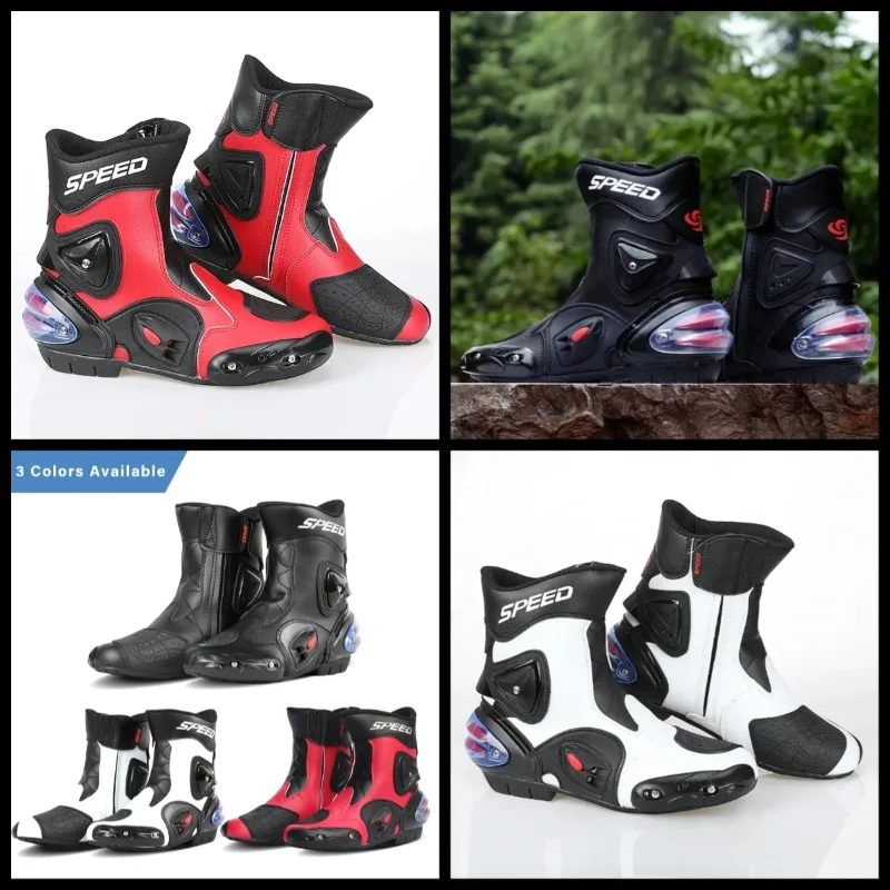QIKUI Botas Motorcycle Riding Boots for Men Rubber Sole Sport Bikes Ankle Protective Motorcycle Shoes with Zipper Closure
QIKUI Botas Motorcycle Riding Boots for Men Rubber Sole Sport Bikes Ankle Protective Motorcycle Shoes with Zipper Closure