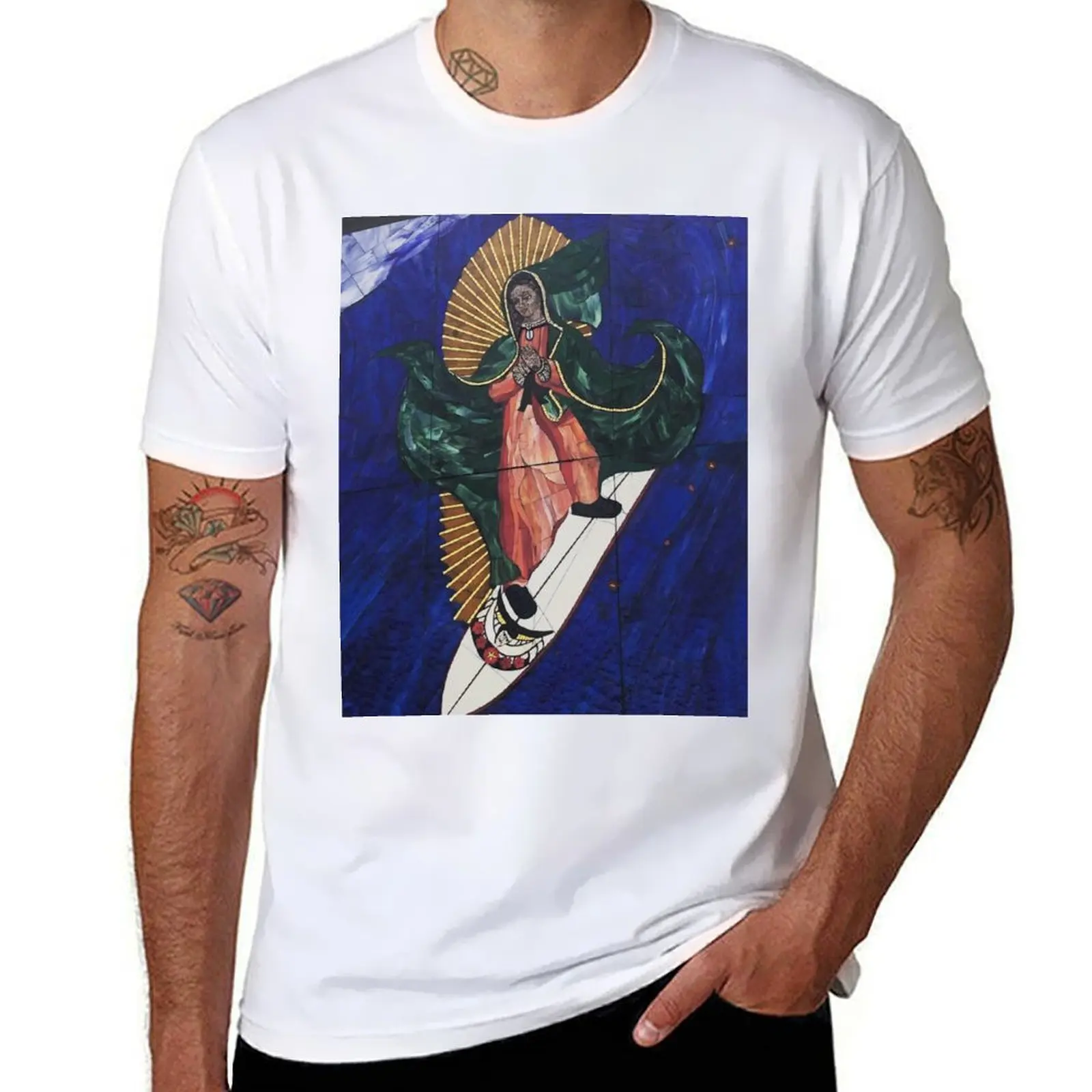 Virgin Mary lady of Guadalupe surfing San Diego T-Shirt t shirt man designer t shirts for man cotton funny T-Shirt
Virgin Mary lady of Guadalupe surfing San Diego T-Shirt t shirt man designer t shirts for man cotton funny T-Shirt