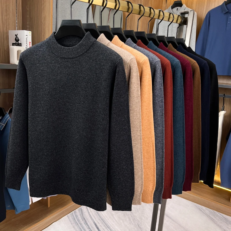 Удобный вязаный облегающий мужской свитер с высоким воротником для осени и зимы, разноцветный, теплый, приятный для кожи базовый слой
Удобный вязаный облегающий мужской свитер с высоким воротником для осени и зимы, разноцветный, теплый, приятный для кожи базовый слой