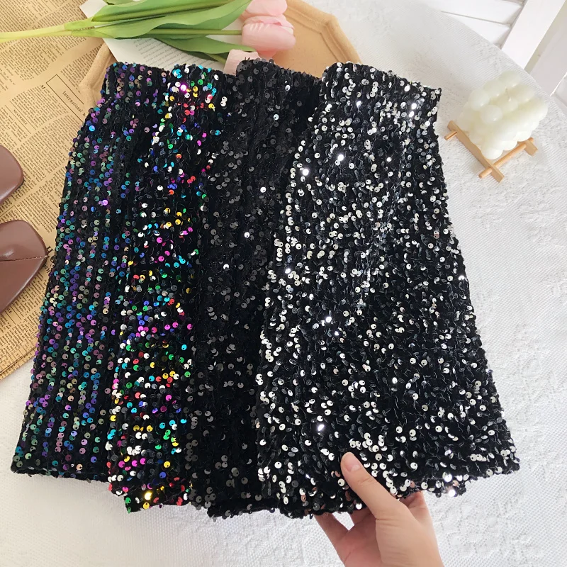 2024 Spring And Autumn New Style Versatile Sparkling Sequins Elastic High Waist Slimming Hip Short Skirt For Women
2024 Spring And Autumn New Style Versatile Sparkling Sequins Elastic High Waist Slimming Hip Short Skirt For Women