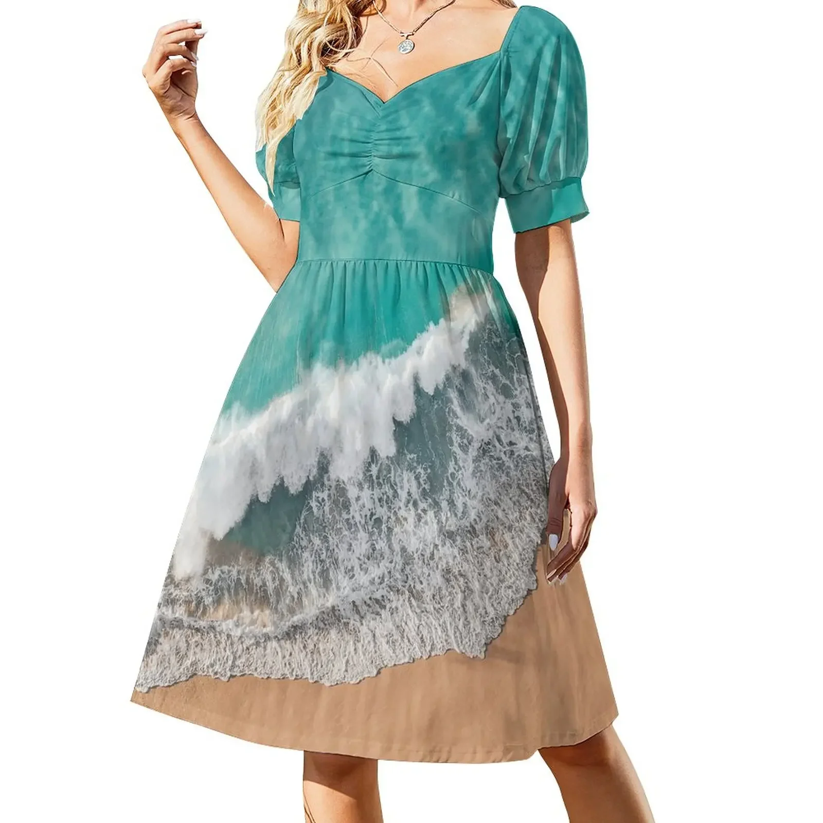 Bright Blue Calm Ocean Shore Short-Sleeved Dress Female dress summer women's dress 2025 evening woman
Bright Blue Calm Ocean Shore Short-Sleeved Dress Female dress summer women's dress 2025 evening woman