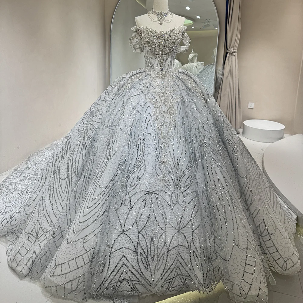 Stylish Customized Luxury Ball Gown Wedding Dress Lace Beaded Short Sleeve First-rate Sparkling Bridal Gown Vestidos De Novia
Stylish Customized Luxury Ball Gown Wedding Dress Lace Beaded Short Sleeve First-rate Sparkling Bridal Gown Vestidos De Novia