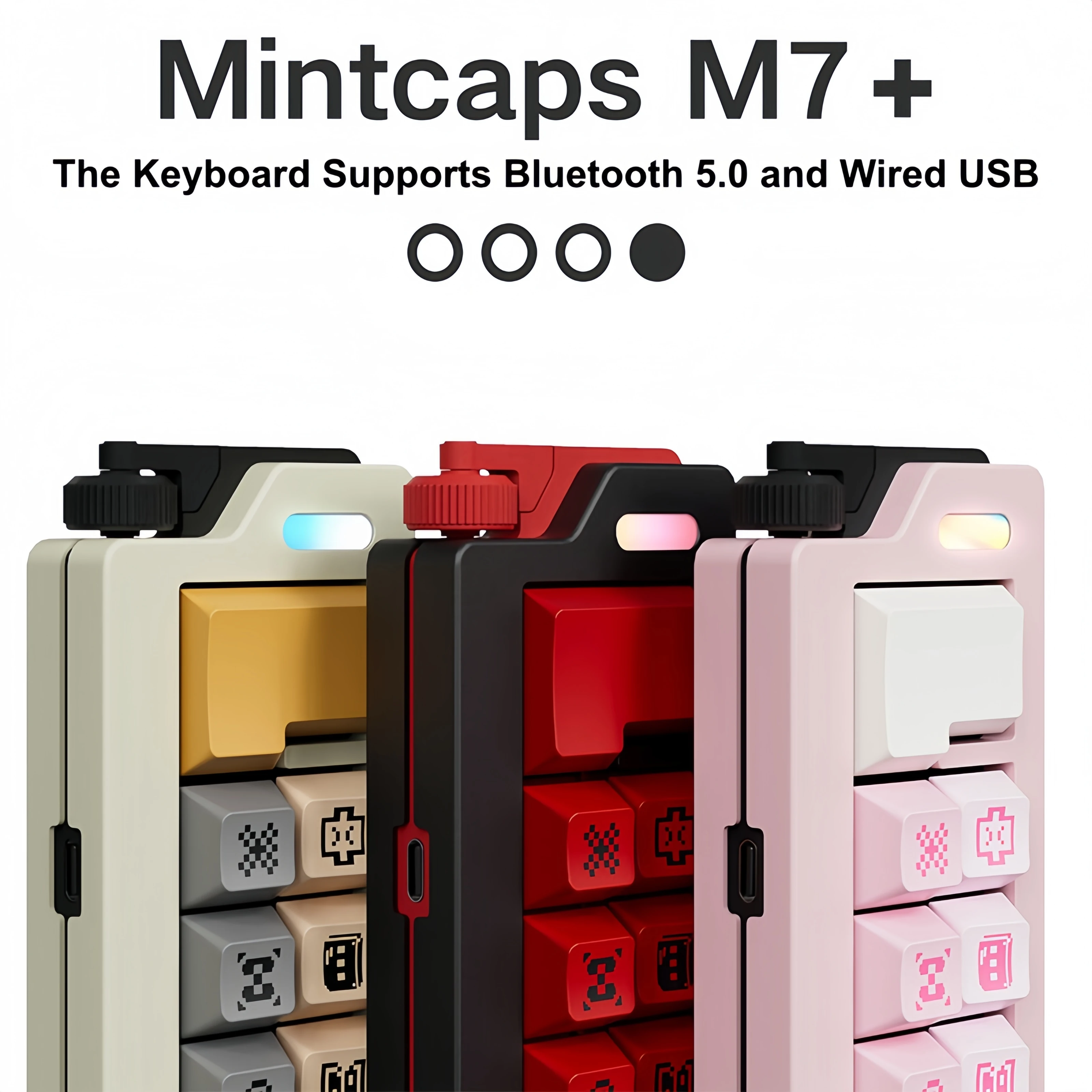 Mintcaps M7+ Pad Wireless Bluetooth Dual Mode Finished Mini Keypad Black/Pink/Khaki Charging Edition Bcp Switch Table Decoration
Mintcaps M7+ Pad Wireless Bluetooth Dual Mode Finished Mini Keypad Black/Pink/Khaki Charging Edition Bcp Switch Table Decoration