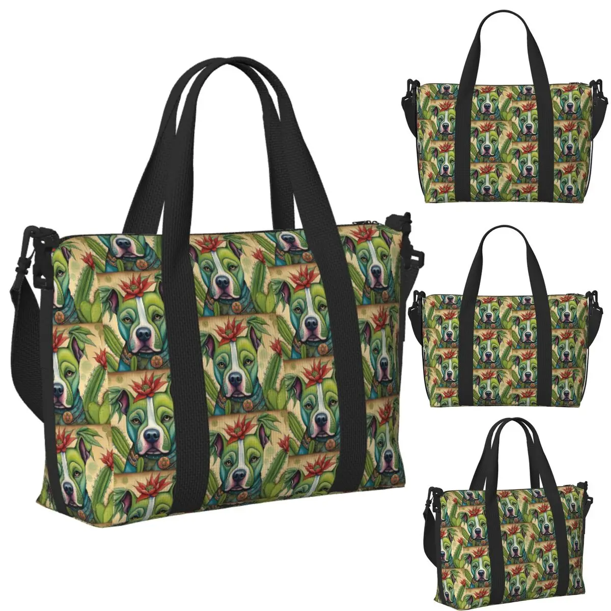 Custom Pit Bull Prickly Portraits Beach Travel Bag Large Capacity Tote Bags for Gym Yoga Women Shopping Duffle Shoulder Bag
Custom Pit Bull Prickly Portraits Beach Travel Bag Large Capacity Tote Bags for Gym Yoga Women Shopping Duffle Shoulder Bag