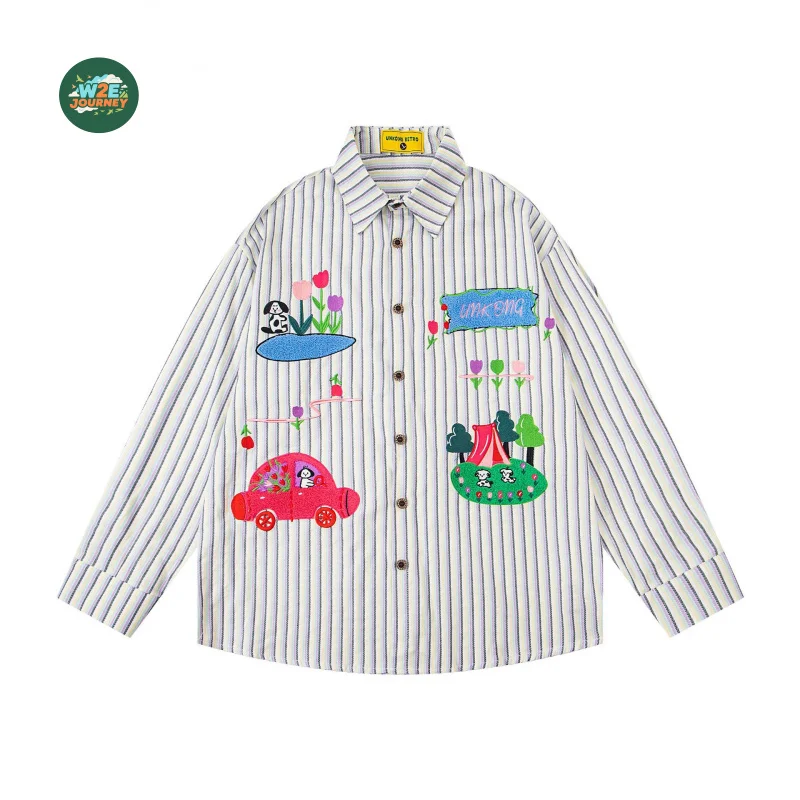 W2EJOURNEY Top Quality EU US Size Luxury Outdoor Wear Vintage Fashion Streetwear Men Stripe Shirt
W2EJOURNEY Top Quality EU US Size Luxury Outdoor Wear Vintage Fashion Streetwear Men Stripe Shirt
