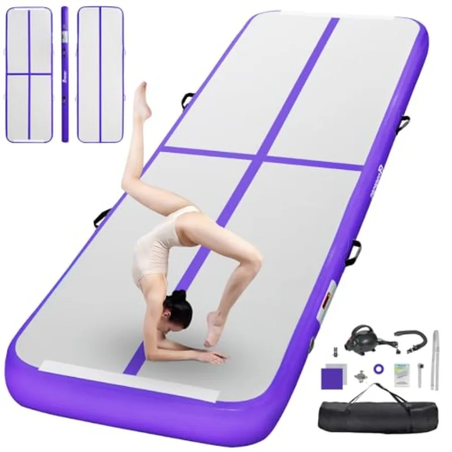 Inflatable Air Gymnastics Mat for Home Training, PVC Material, Blue, 4/8 Inch Thickness, Non-Slip Surface Includes Pump
Inflatable Air Gymnastics Mat for Home Training, PVC Material, Blue, 4/8 Inch Thickness, Non-Slip Surface Includes Pump