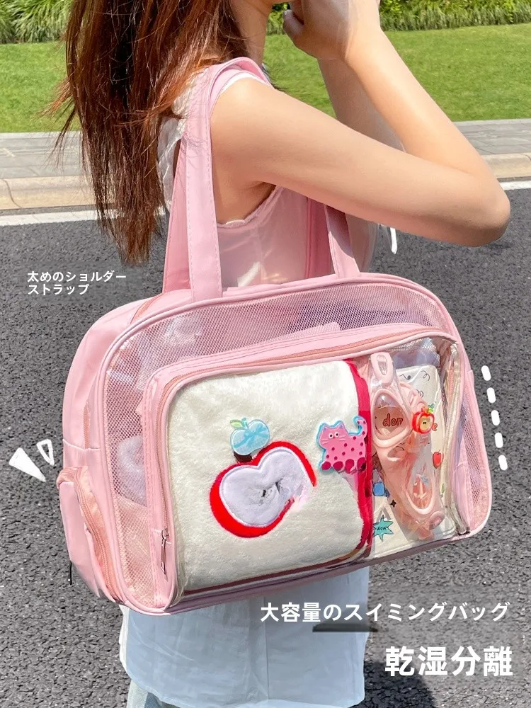 Водонепроницаемая сумка для плавания большой вместимости, двухслойная, с разделением на сухую и влажную зоны, ручная сумка для купальника, спортивная сумка для хранения
Водонепроницаемая сумка для плавания большой вместимости, двухслойная, с разделением на сухую и влажную зоны, ручная сумка для купальника, спортивная сумка для хранения