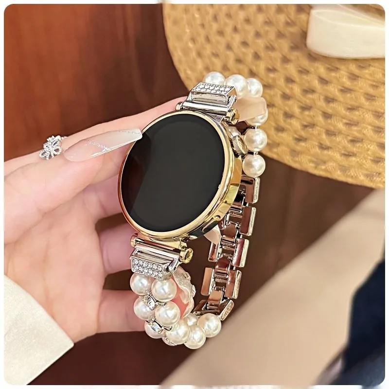 Pearl studded diamond metal strap suitable for Huawei GT5/GT5 Pro/GT4/GT2/3/4 22mm/20mm/18mm fashionable strap
Pearl studded diamond metal strap suitable for Huawei GT5/GT5 Pro/GT4/GT2/3/4 22mm/20mm/18mm fashionable strap