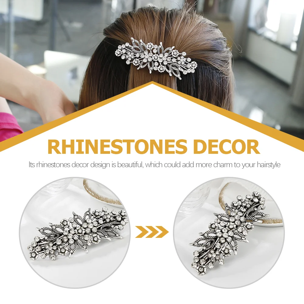 Rhinestone Hair Clips Women Hairpin Silver Accessory Bride Girl Flower Elegant Charm Shiny Luster Stylish Parties Wedding
Rhinestone Hair Clips Women Hairpin Silver Accessory Bride Girl Flower Elegant Charm Shiny Luster Stylish Parties Wedding