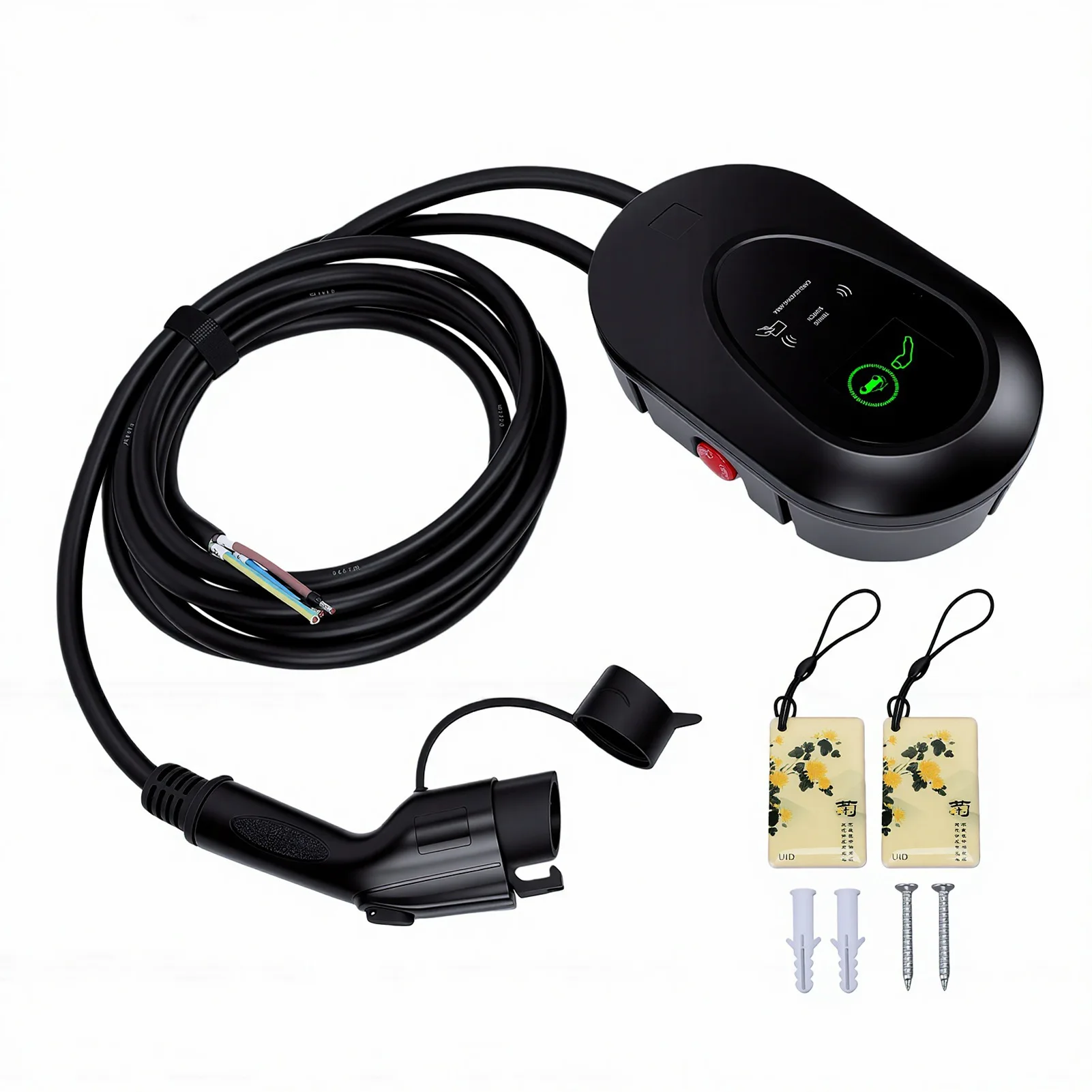 Level 2 EV Charger 10-32A Adjustable Current 16FT Cable 7KW Portable Electric Vehicle Charging Station for J1772 Electric Cars
Level 2 EV Charger 10-32A Adjustable Current 16FT Cable 7KW Portable Electric Vehicle Charging Station for J1772 Electric Cars