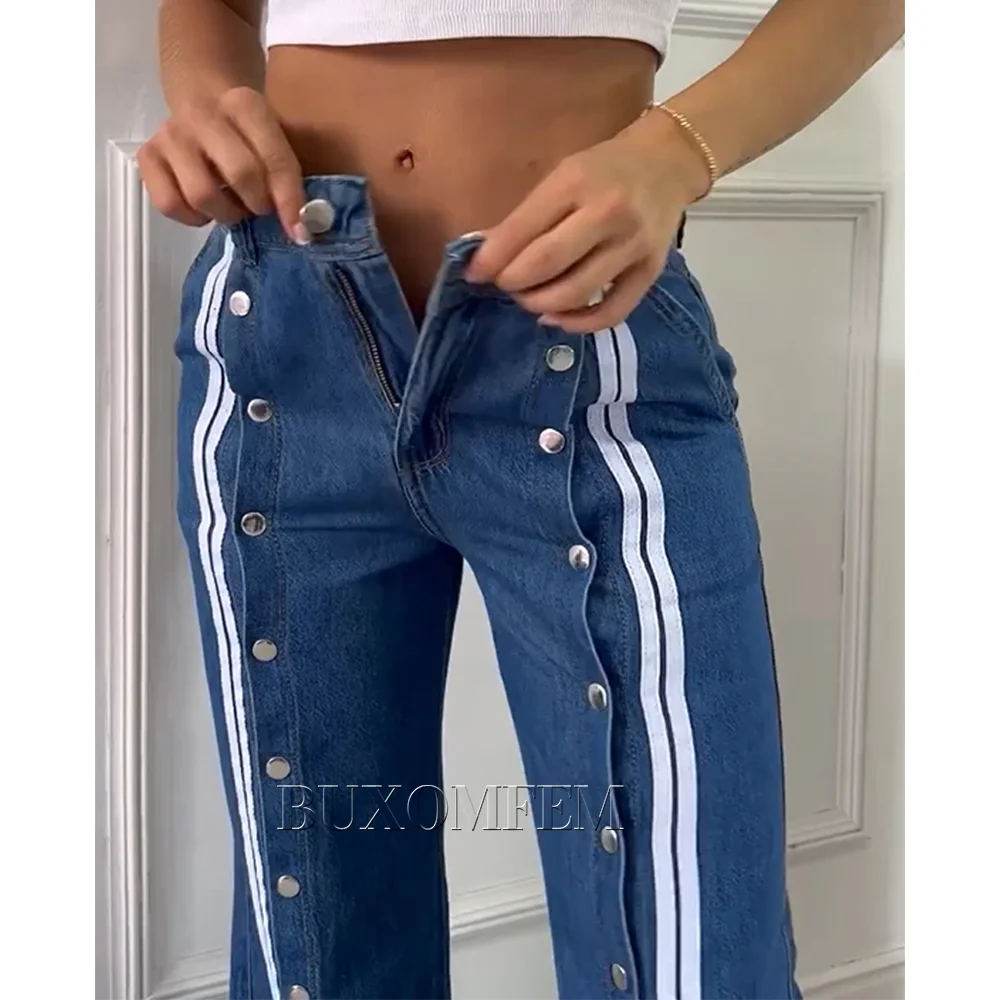 Stylish Unique Loose Jeans with buttons Washed Blue Wide Leg Pants Y2k Streetwear Full Length Straight Pant Outwear New Bottoms
Stylish Unique Loose Jeans with buttons Washed Blue Wide Leg Pants Y2k Streetwear Full Length Straight Pant Outwear New Bottoms