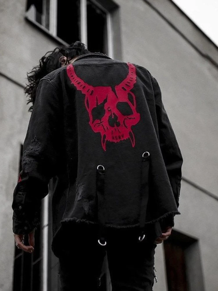 Men Casual Denim Jacket Spring Autumn Loose Korean Style Workwear Ripped Streetwear Fashion Cargo Outerwear Chic Dark Black
Men Casual Denim Jacket Spring Autumn Loose Korean Style Workwear Ripped Streetwear Fashion Cargo Outerwear Chic Dark Black