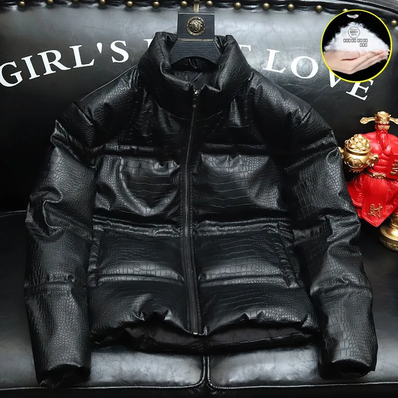 Мужская модная кожаная куртка-пуховик с воротником-стойкой, утепленная, ветрозащитная, теплая, трендовая
Мужская модная кожаная куртка-пуховик с воротником-стойкой, утепленная, ветрозащитная, теплая, трендовая