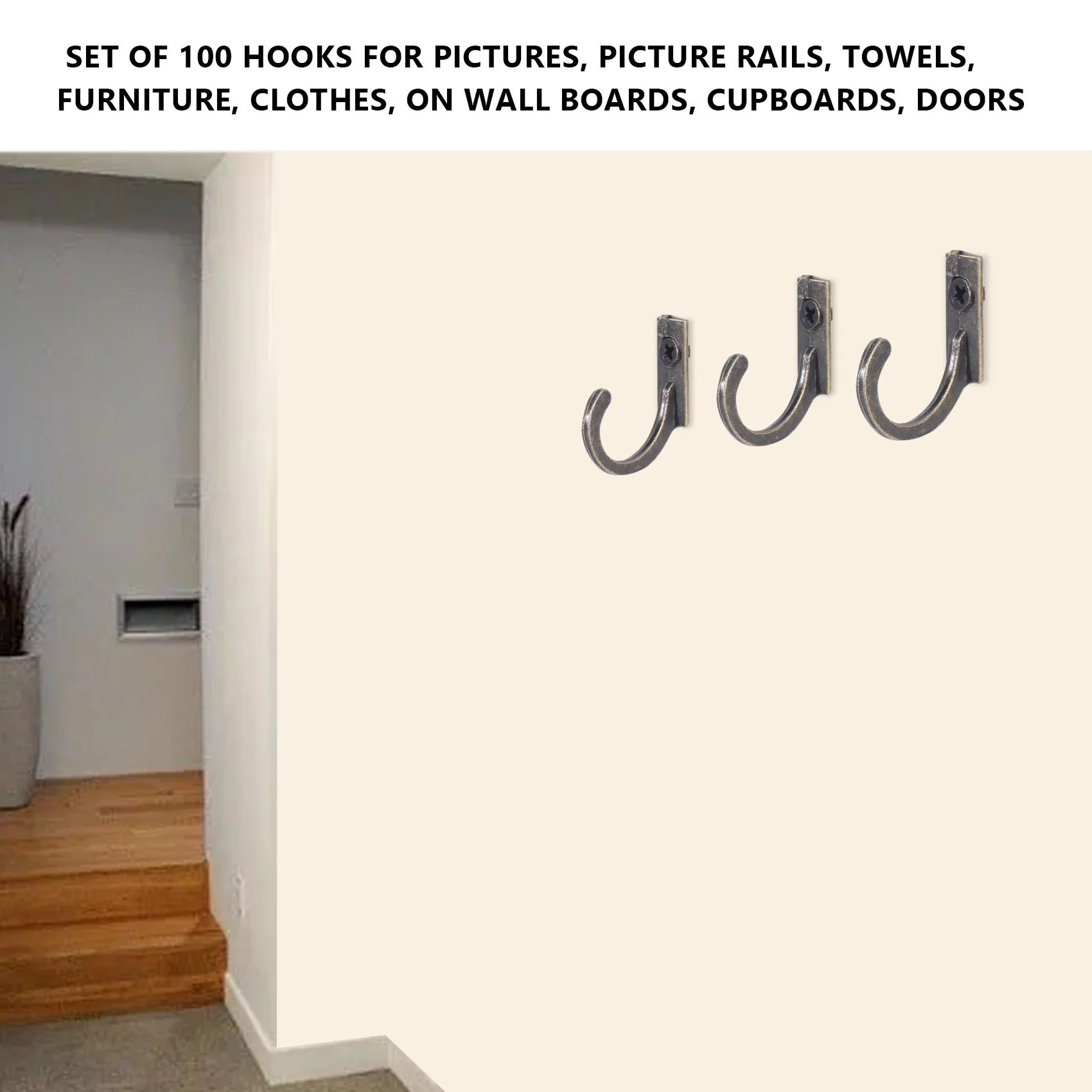 YLS-100Pcs Vintage Hat Coat Door Hooks Wall Mounted Zinc Alloy Hook Home Towel Clothes Hanger Bathroom Wall Hanging Hooks
YLS-100Pcs Vintage Hat Coat Door Hooks Wall Mounted Zinc Alloy Hook Home Towel Clothes Hanger Bathroom Wall Hanging Hooks