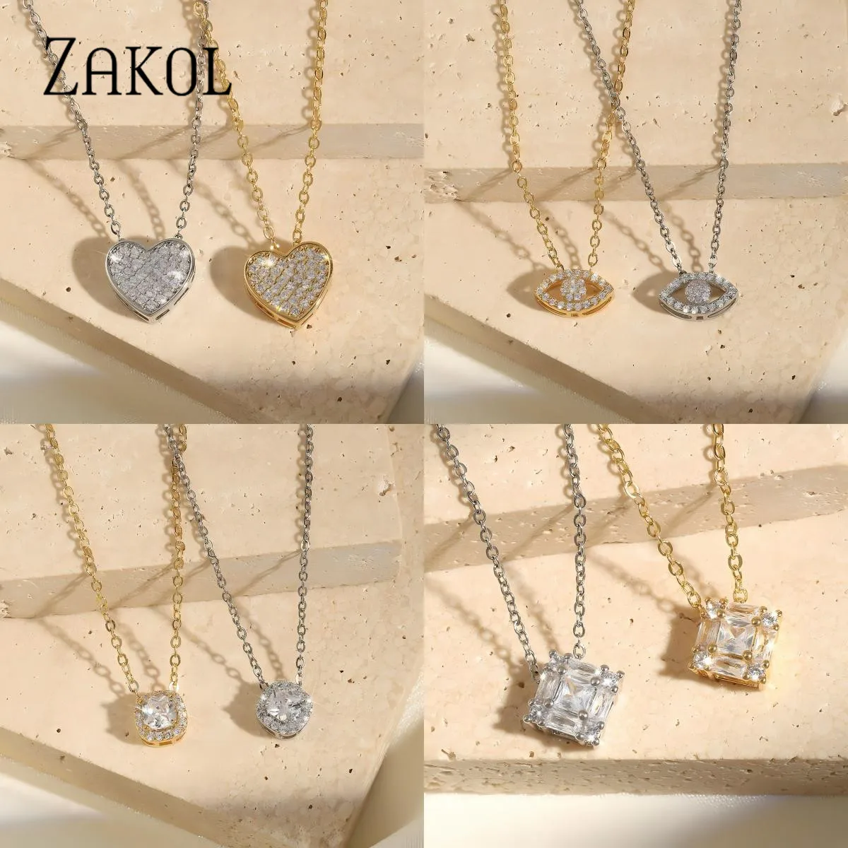 Romantic Heart Eye Squre Pendant Necklace With Brilliant Cubic Zirconia Couple Necklaces For Women Fashion Jewelry Holiday Gift
Romantic Heart Eye Squre Pendant Necklace With Brilliant Cubic Zirconia Couple Necklaces For Women Fashion Jewelry Holiday Gift