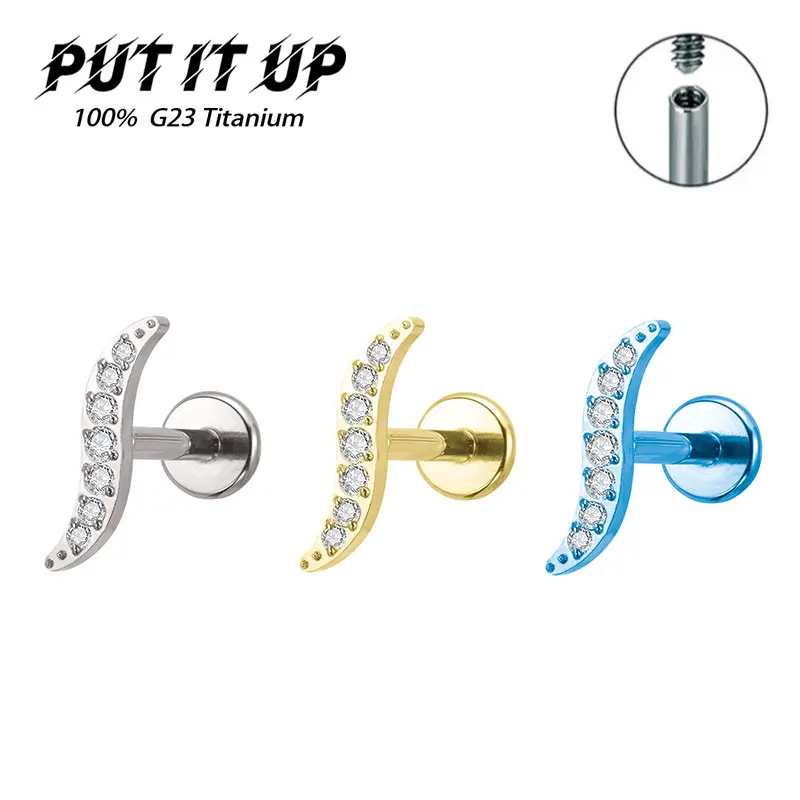 F136 Titanium Nose Piercing Internal Thread Labret Ear Cartilage Conch Piercing Luxury Korean Style Piercing Jewelry Anodized
F136 Titanium Nose Piercing Internal Thread Labret Ear Cartilage Conch Piercing Luxury Korean Style Piercing Jewelry Anodized
