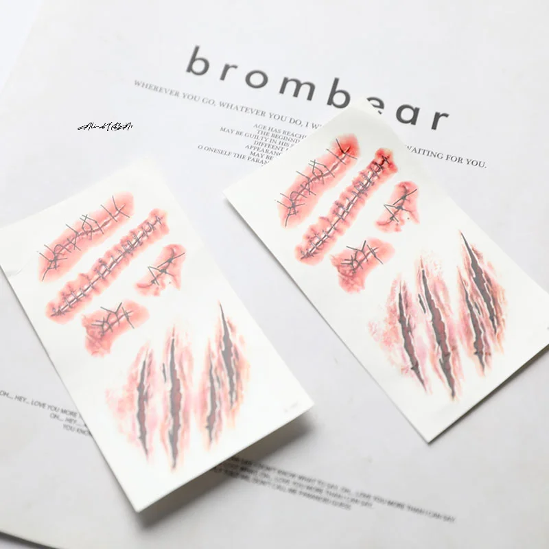 DIY Wound Blood Wound Stickers Halloween Tattoo Stickers Zombie Scar Tattoo Simulation Horror Bleeding Suture Scar Stickers
DIY Wound Blood Wound Stickers Halloween Tattoo Stickers Zombie Scar Tattoo Simulation Horror Bleeding Suture Scar Stickers